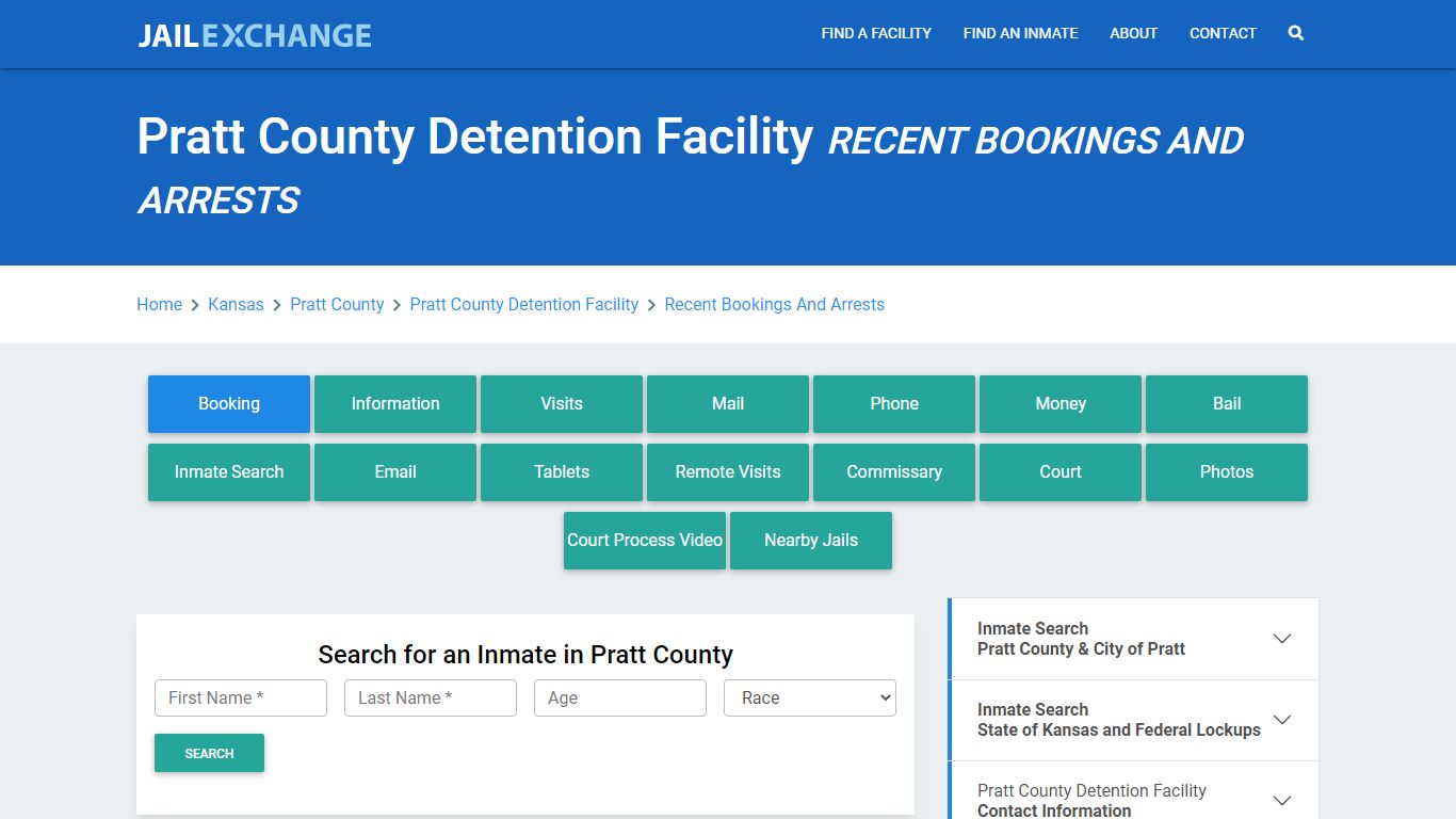 Pratt County Detention Facility Recent Bookings And Arrests - Jail Exchange