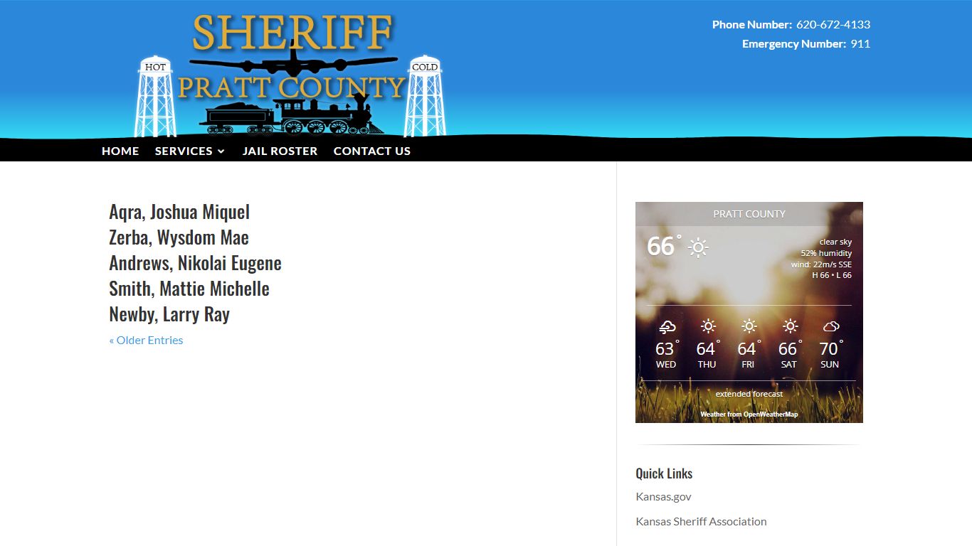 inmates | Pratt County Sheriff